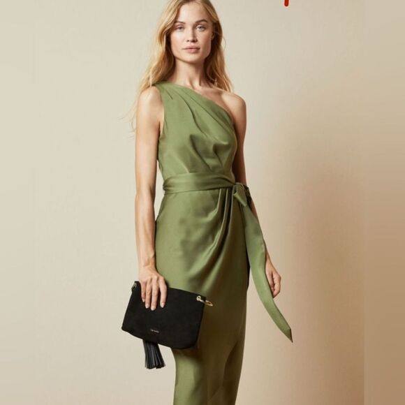 Ted Baker Dresses & Skirts - Ted Baker | Gabie One Shoulder Wrap Skirt Dress